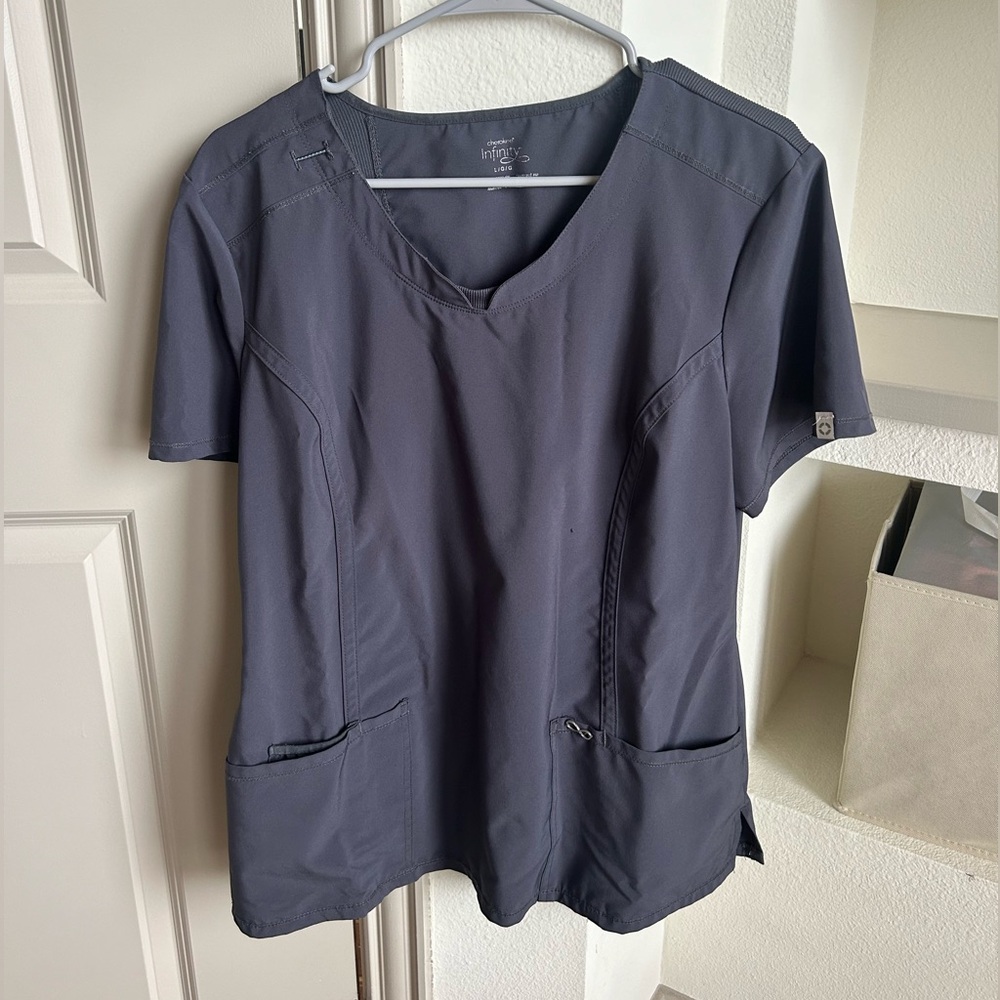 Gray Cherokee Infinity Scrub Top Size L